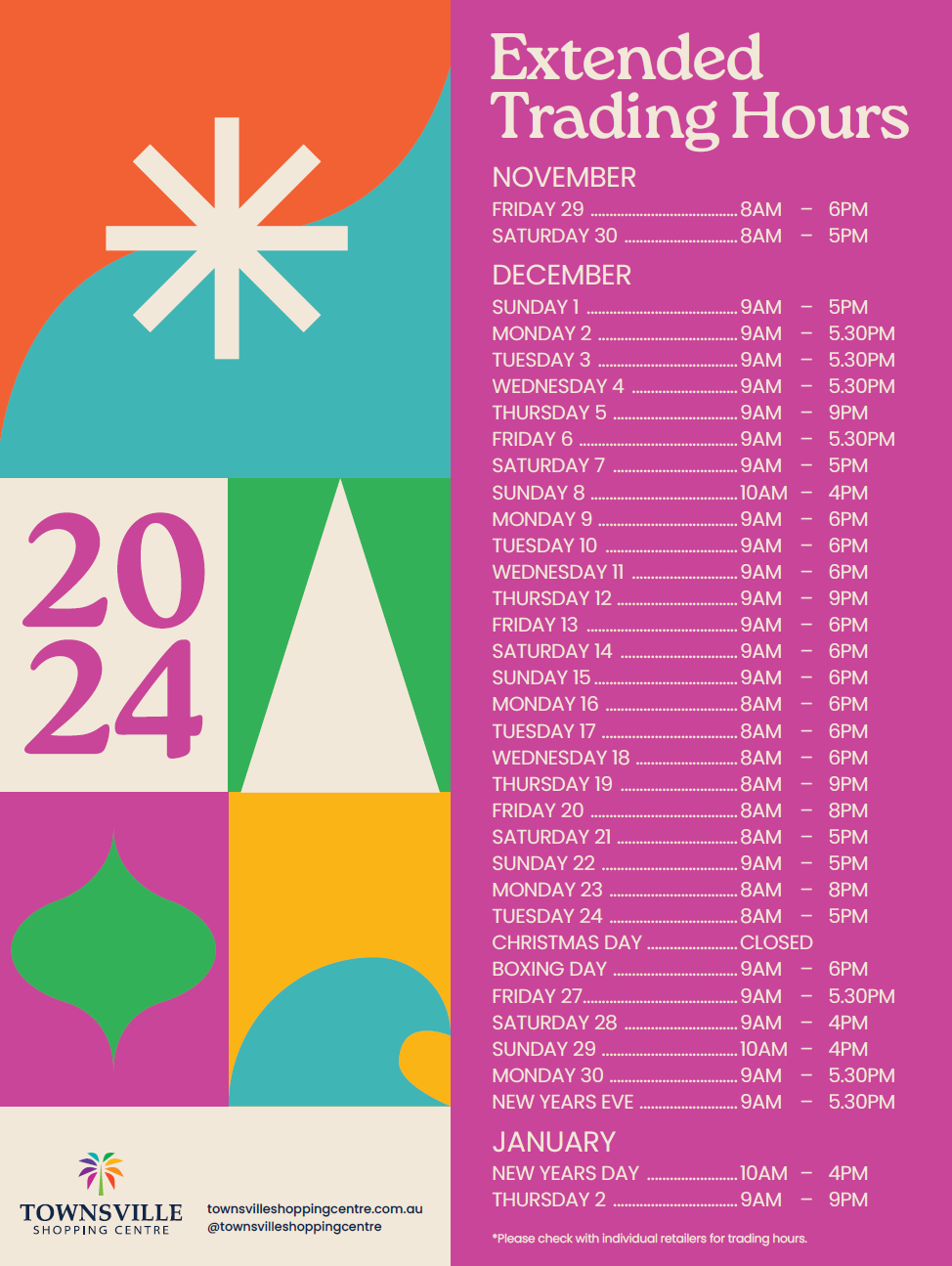 TSV Trading Hours Poster 2024